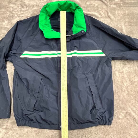 Vintage 90s Nautica Mens XXL Sailing Windbreaker Raincoat NS-83 Hooded Blue - Picture 10 of 16